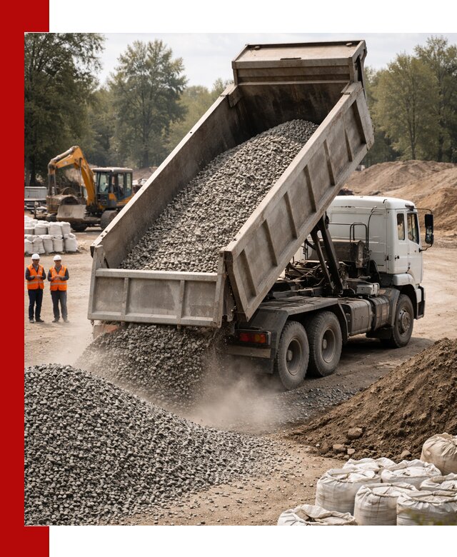 Аренда самосвала в Луховицах для доставки сыпучих и нерудных материалов