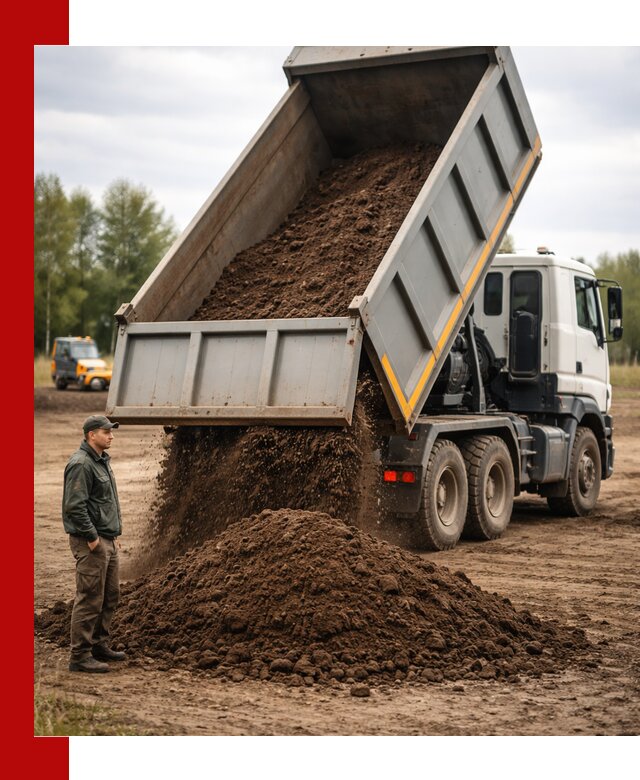 Аренда самосвала с водителем в Луховицах для сыпучих грузов и навоза