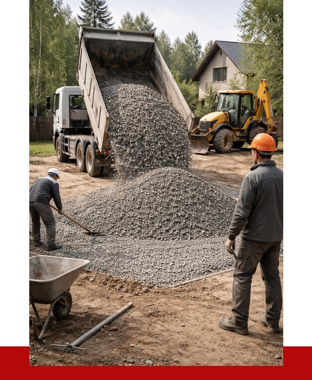 Отсыпка участка щебнем в Луховицах от 6724 р. ПРОНЕРУДЛхв