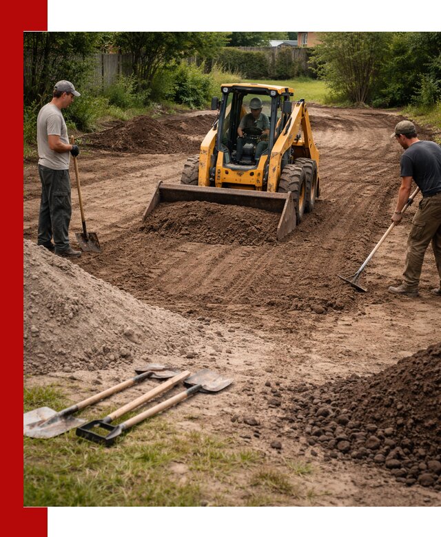 Планировка участка грунтом с вывозом и доставкой в Луховицах