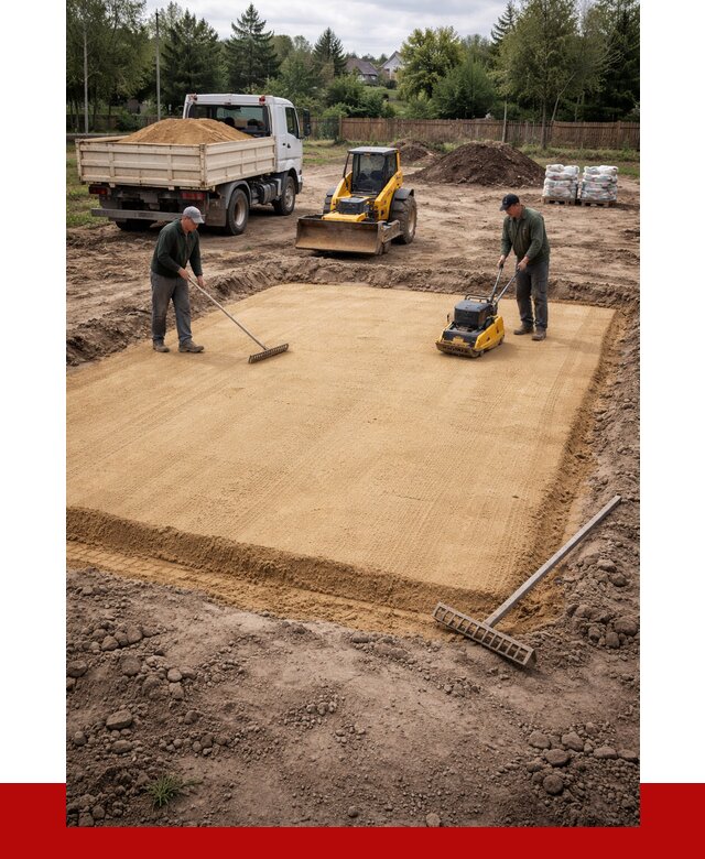 Устройство песчаной подушки в Луховицах от 4655 р. ПРОНЕРУДЛхв