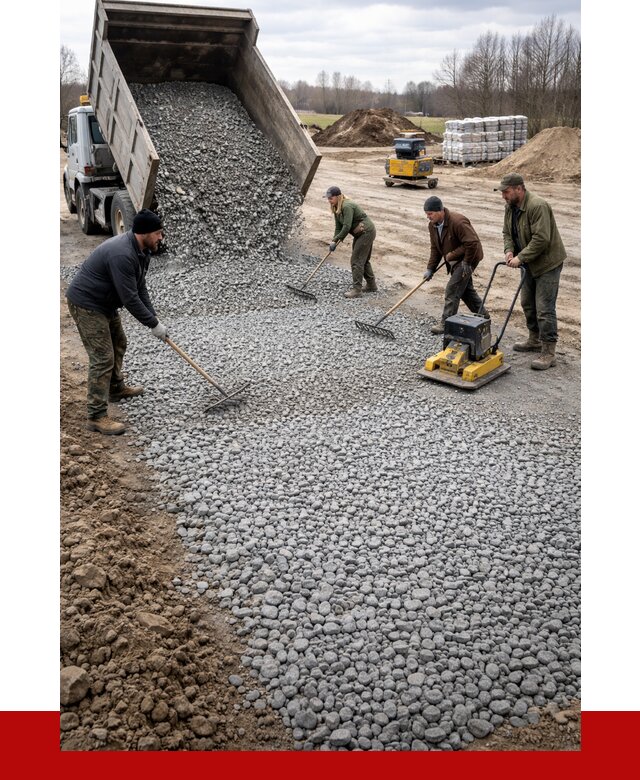 Устройство щебеночной подушки в Луховицах от 4655 р. ПРОНЕРУДЛхв